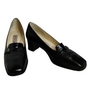 NART Excellence Made in Japan Pumps Low Chunky Heel  Size 6.5 Narrow (23.5 EEE)